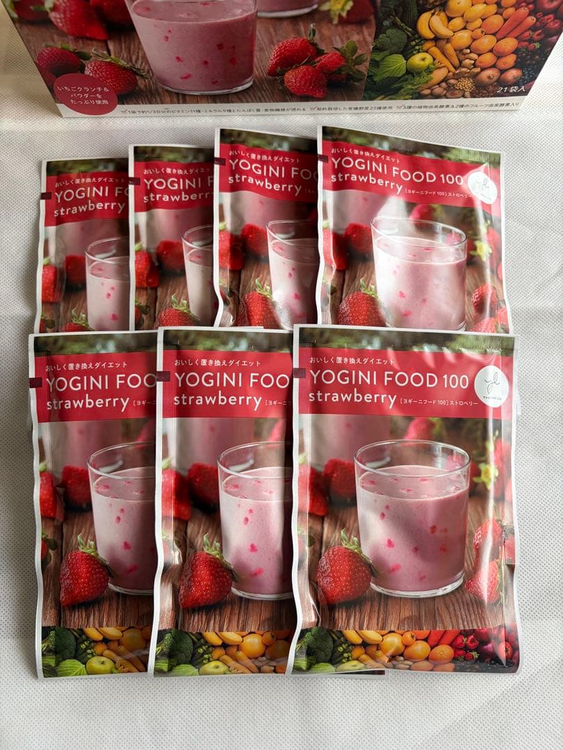 YOGINI FOOD 100 ヨギーニフード ストロベリー 7袋セット - メルカリ