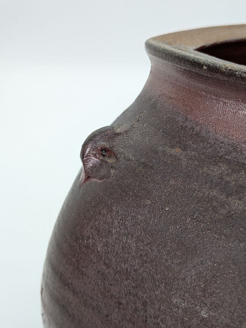 備前市無形文化財 柴岡信義 備前焼 壷 共箱共布栞 壺 つぼ 花器 花瓶