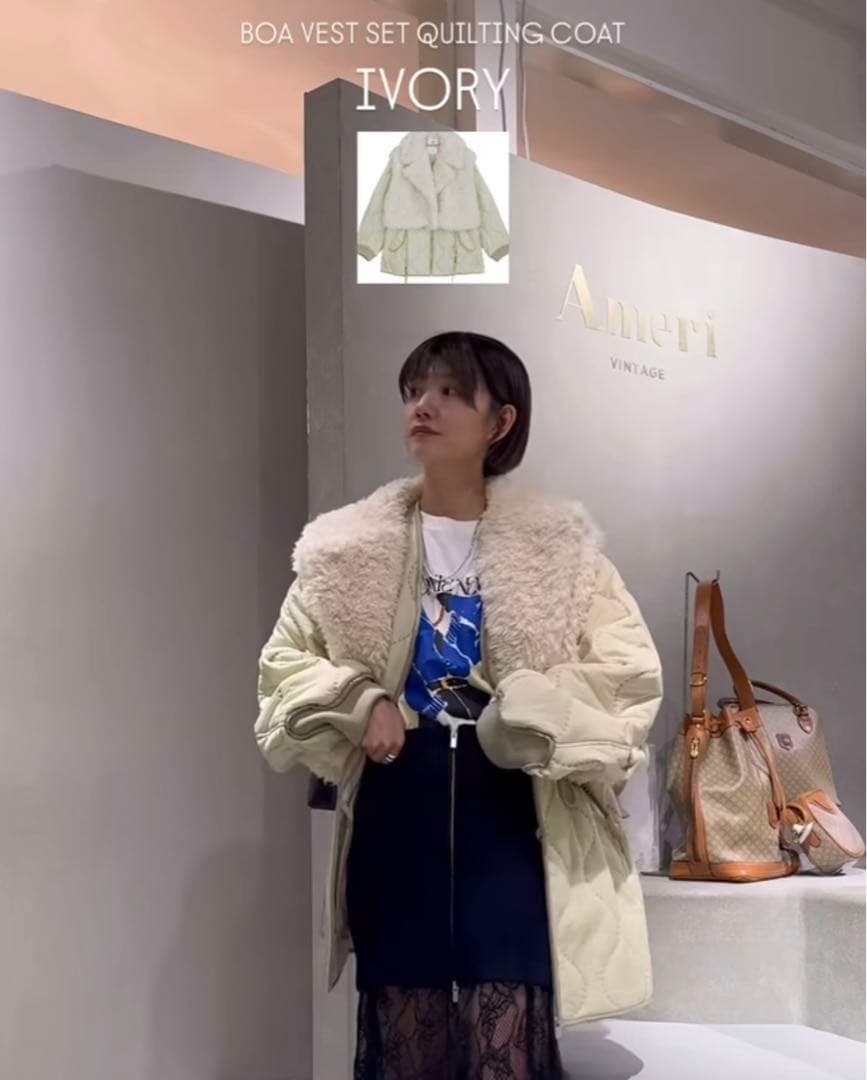 BOA VEST SET QUILTING COAT - メルカリ