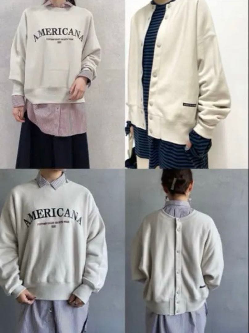 Americana アメリカーナ 別注カレッジ風口ゴ前後2WAYスウェット - メルカリ