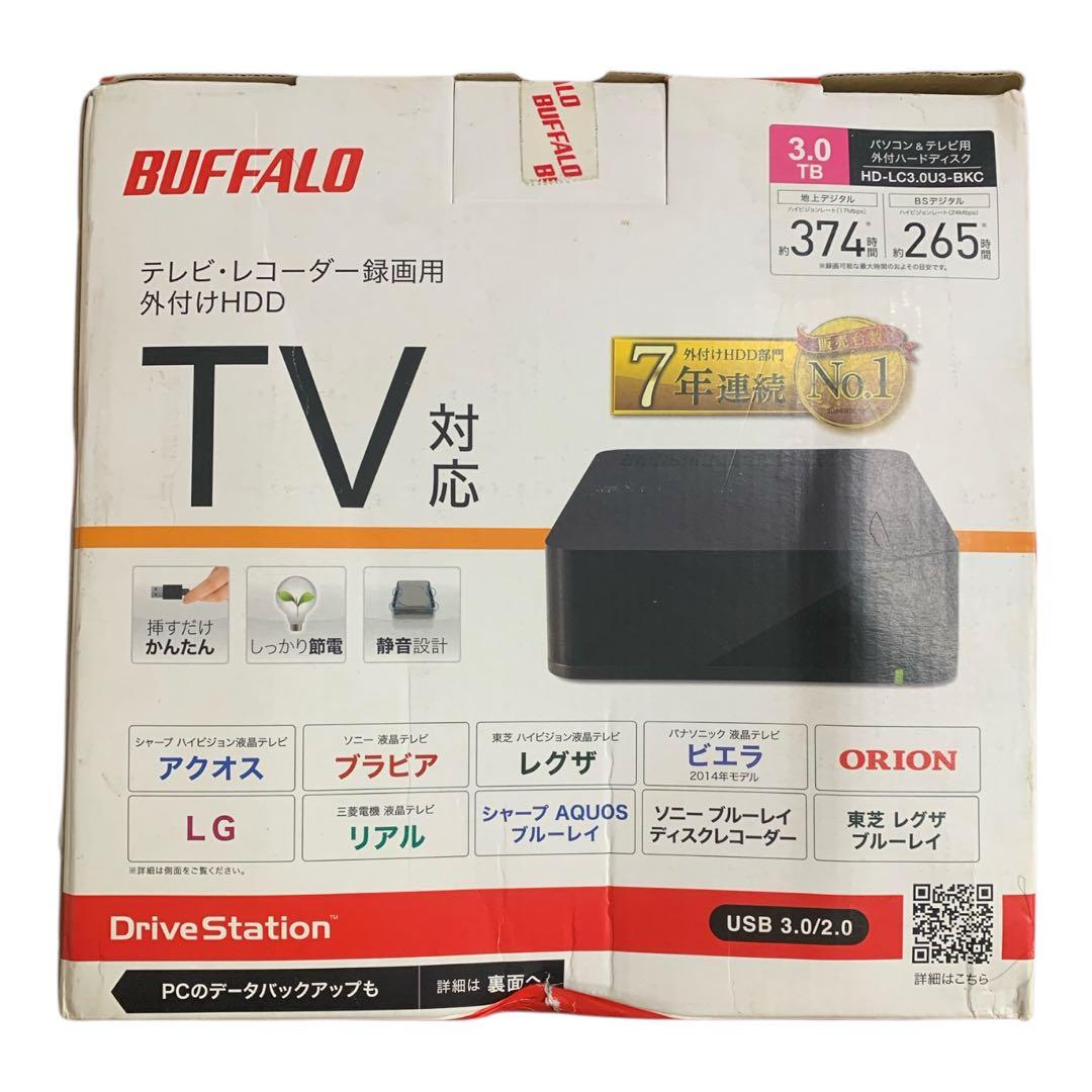 BUFFALO 外付けHDD 3.0TB HD-LC3.0U3-BKC