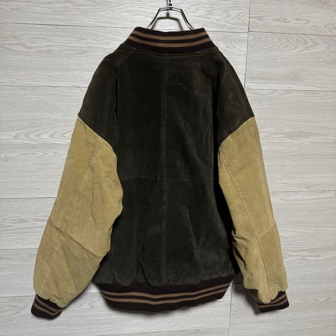 90s Editions スエード レザースタジャン 本革 切替 短丈 中綿