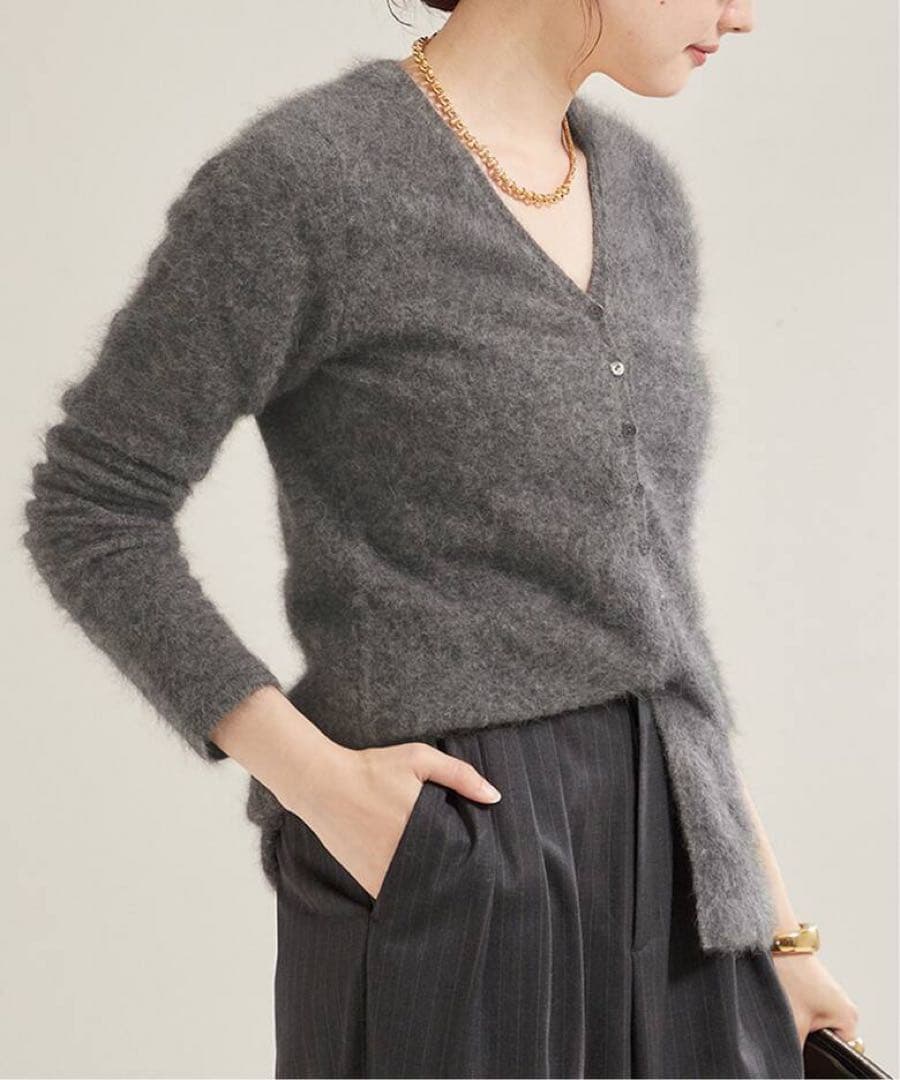 Plage Light Fur Midi カーディガン グレー - メルカリ