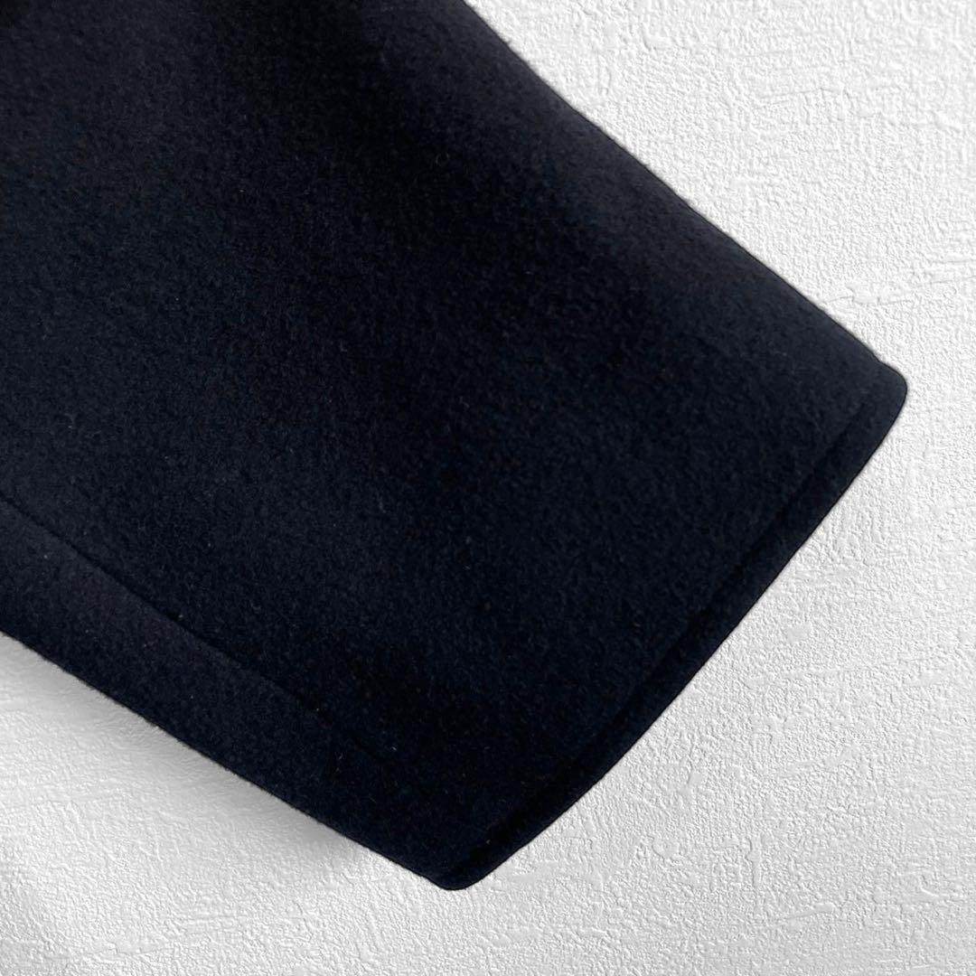 エリン】ELIN✨美品✨フディーコート ケープコート ネイビー ウール100