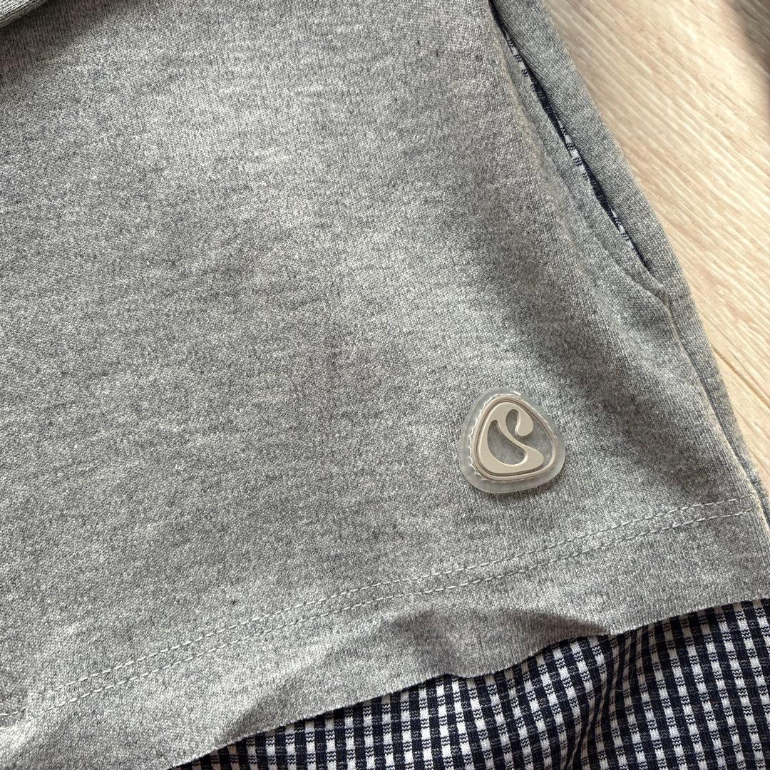 COYSEIO リバーシブルカラー 長袖シャツ グレー - トップス特別