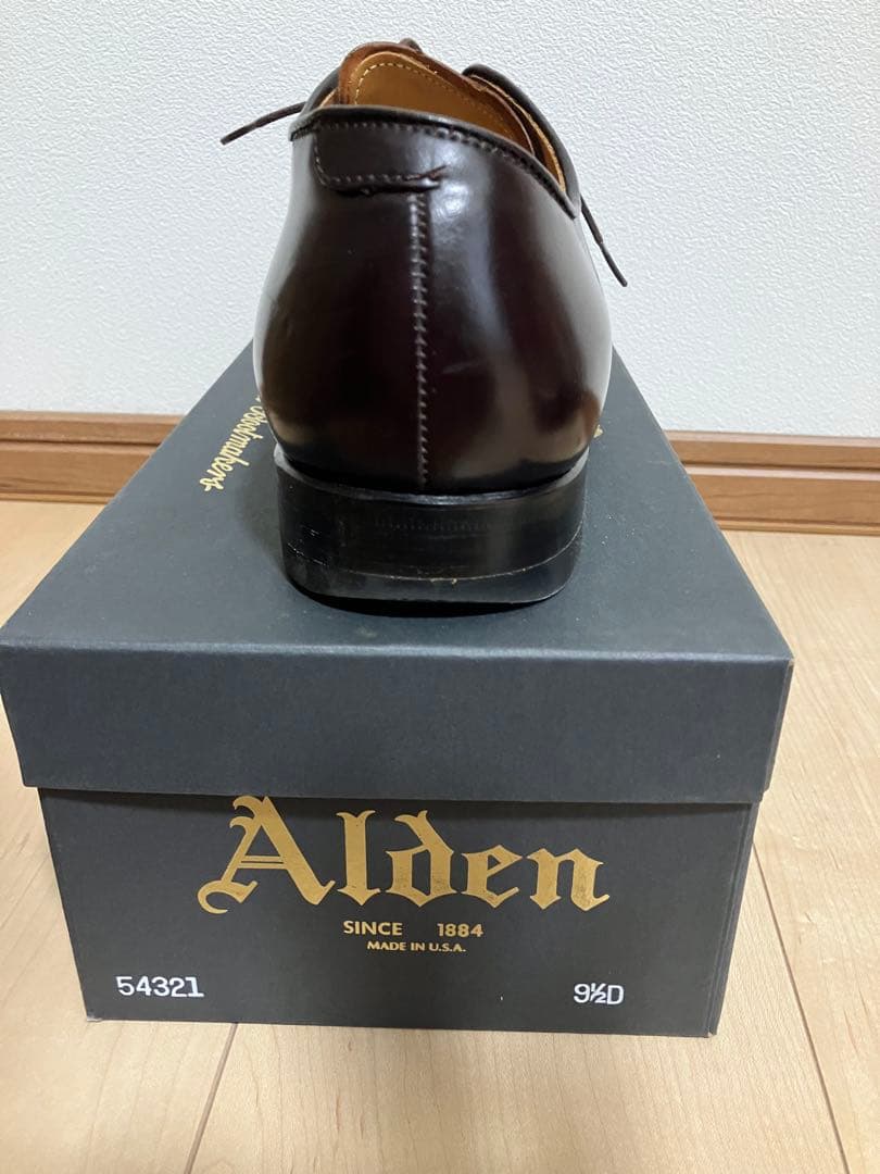 使用数回】オールデン バーガンディコードバン 54321 9ハーフD - メルカリ