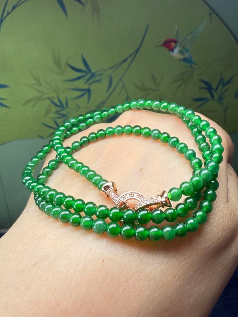 貴重‼️希少品‼️天然本翡翠 最高品質ロウカン質極上氷陽緑翡翠