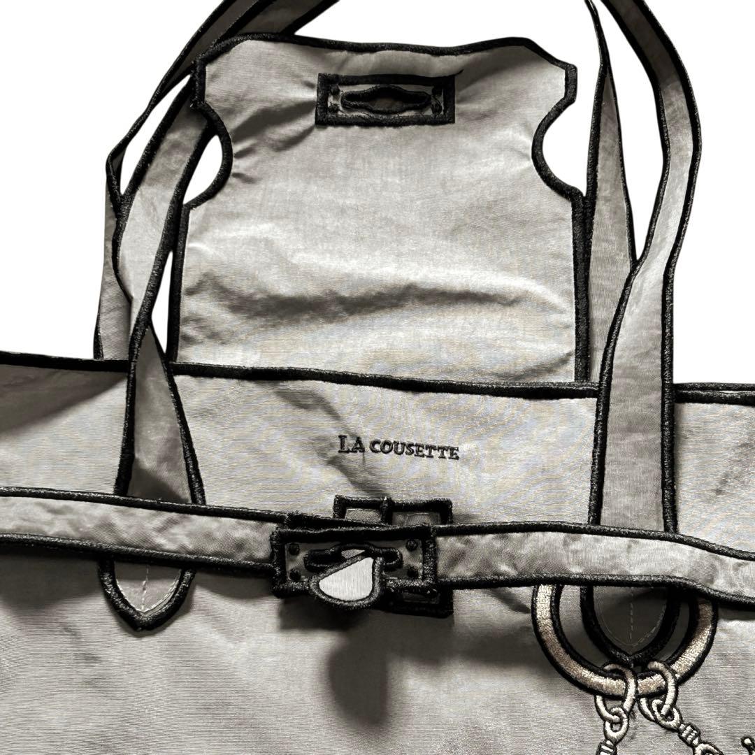 ラクゼットスヌーピー 刺繍トートバッグ L グレー - メルカリ