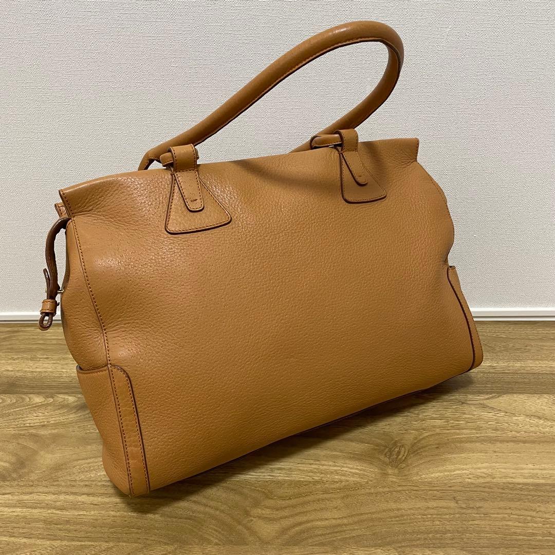 《美品》Ferragamo（フェラガモ）レザー ハンドバッグ ライトブラウン