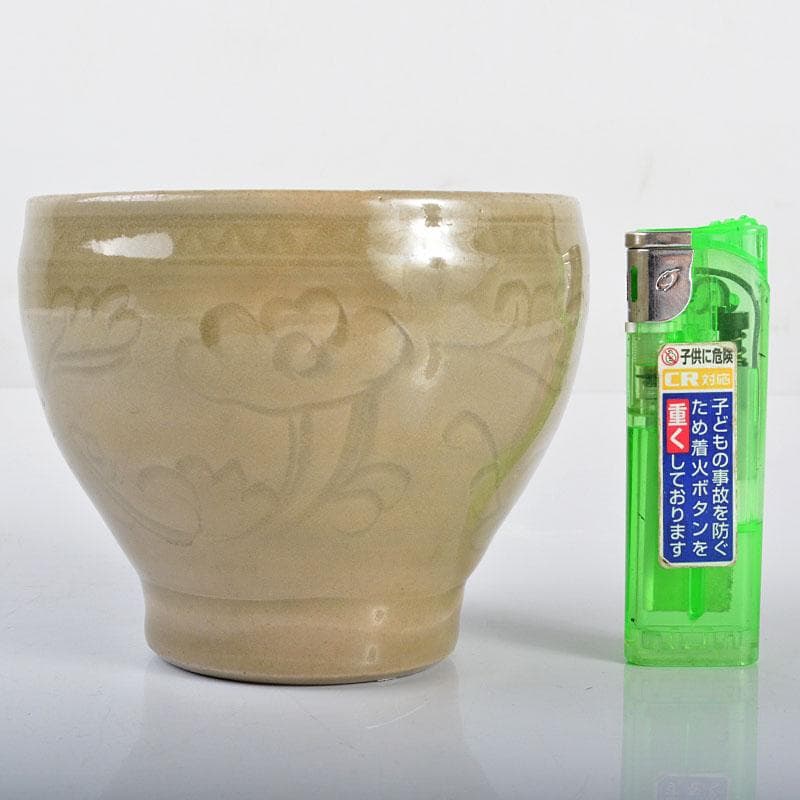 中国 龍泉窯 青磁 印刻花文 茶碗 V R4254 - メルカリ