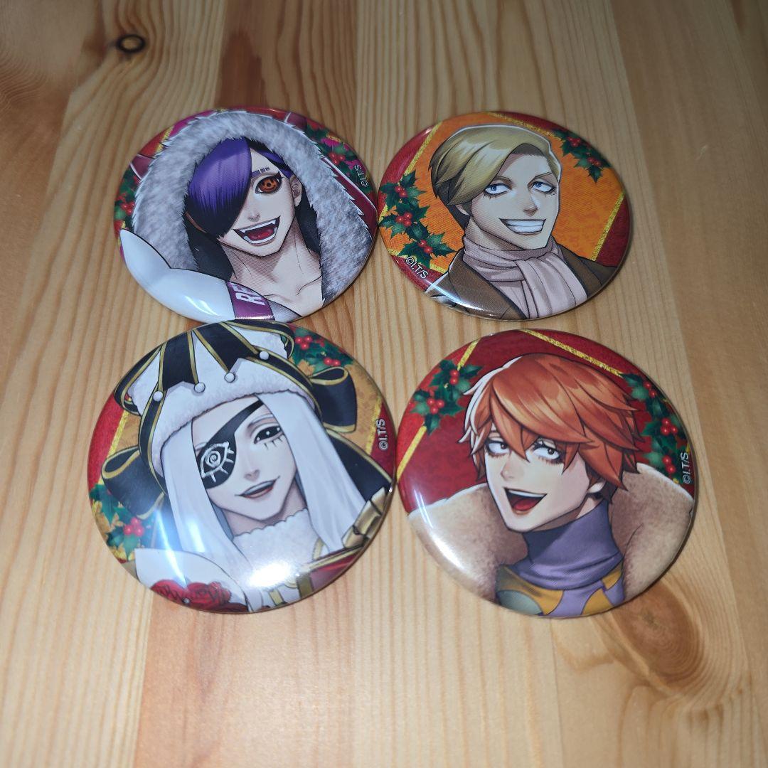 ジャンケットバンク クリスマス 缶バッジ 4点セット 真経津 獅子神