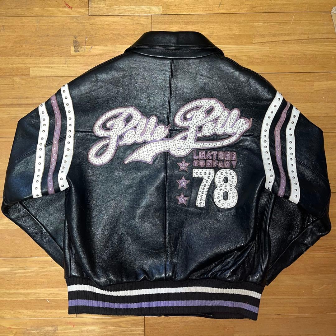 pelle pelle レザージャケット S-M 紫 78 ペレペレ - メルカリ