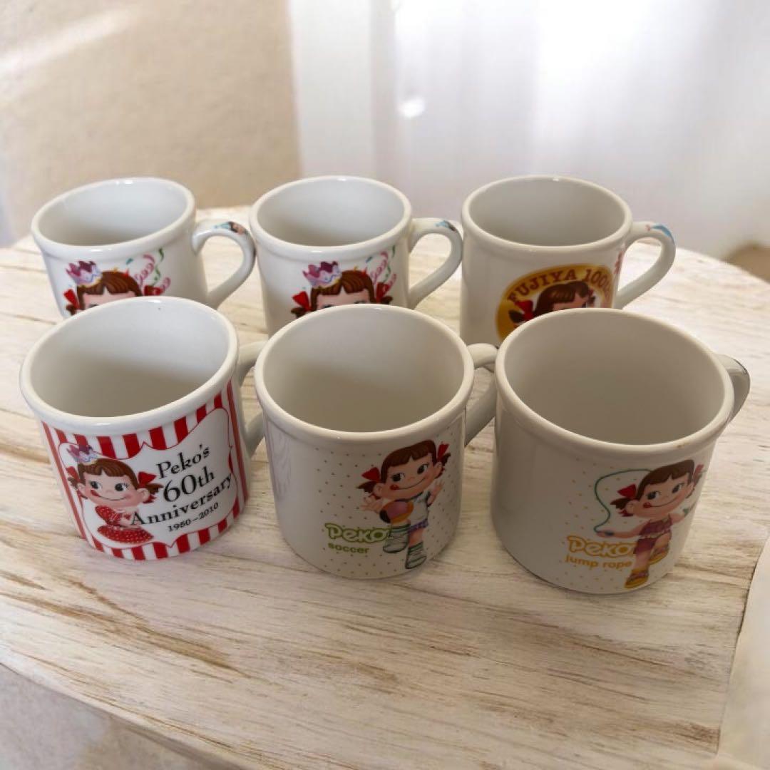 非売品】ペコちゃん マグカップ 6個セット 不二家 まとめ売り - メルカリ