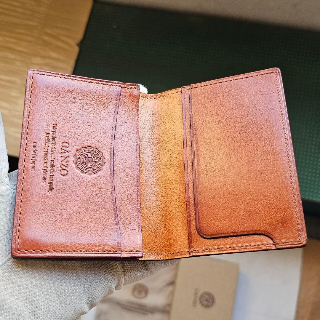 GANZO ガンゾ SHELL CORDOVAN シェルコードバン 名刺入れ 黒 - メルカリ