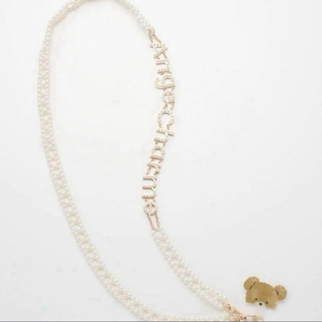 Ange Charme アンジュシャルム　ロゴスマホパールチェーン　辻希美 Ange Charme アンジュシャルム ロゴスマホパールチェーン 辻希美