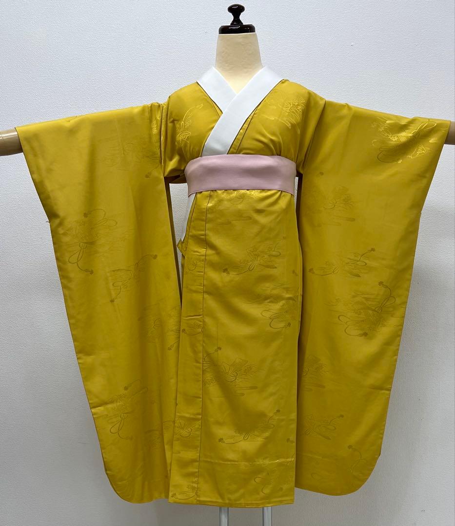 振り袖 フルセット 長襦袢付 枝垂れ桜 金彩加工 刺繍入り 銀通し 757