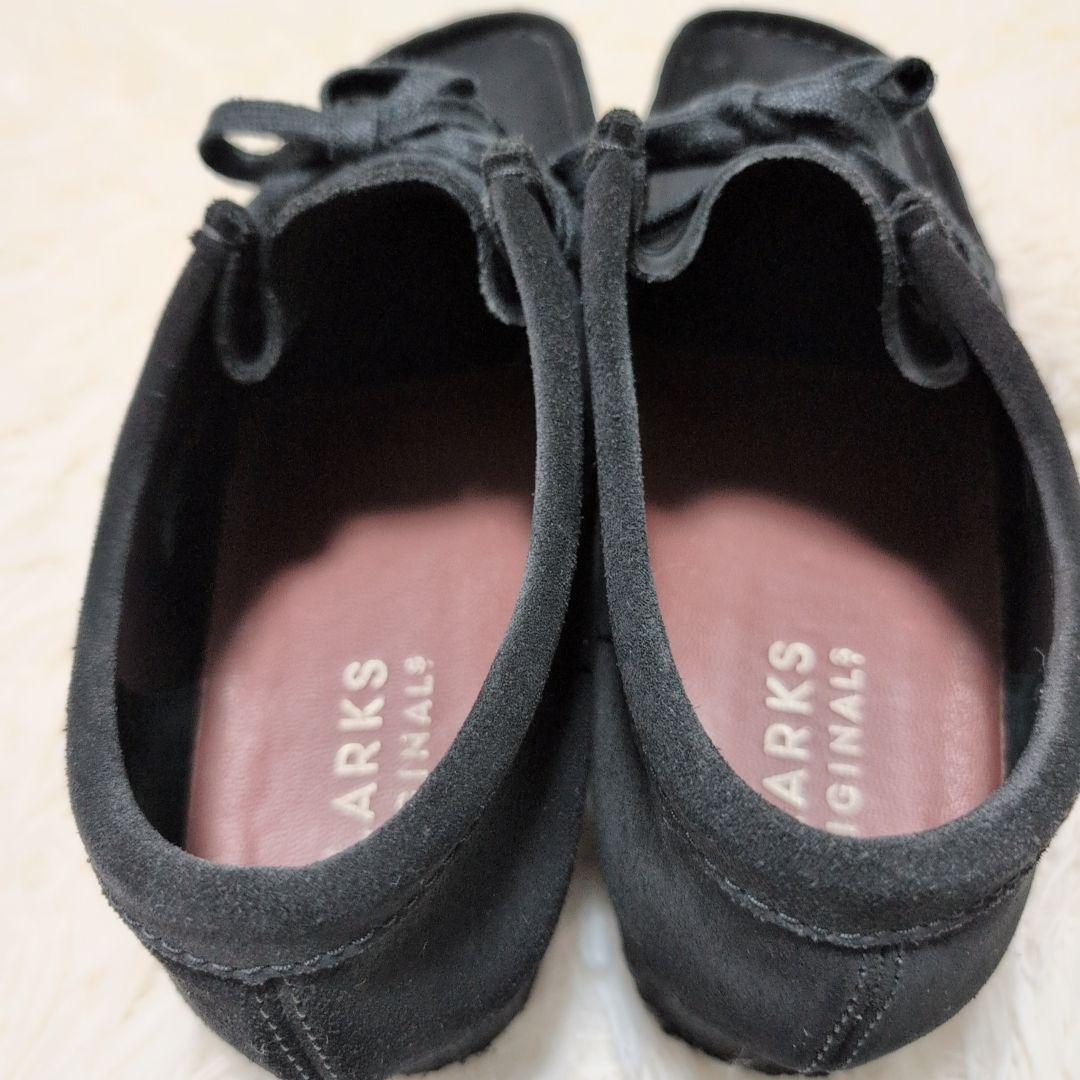 クラークス ワラビーブーツ スエード ブラック 25.5cm