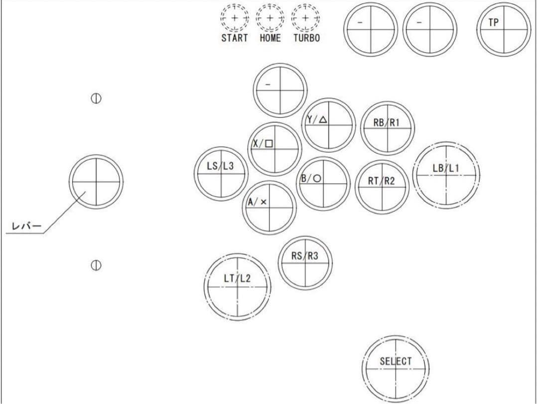 CPC-LSF】アーケードコントローラー アケコン 自作 スト6仕様 ブラック