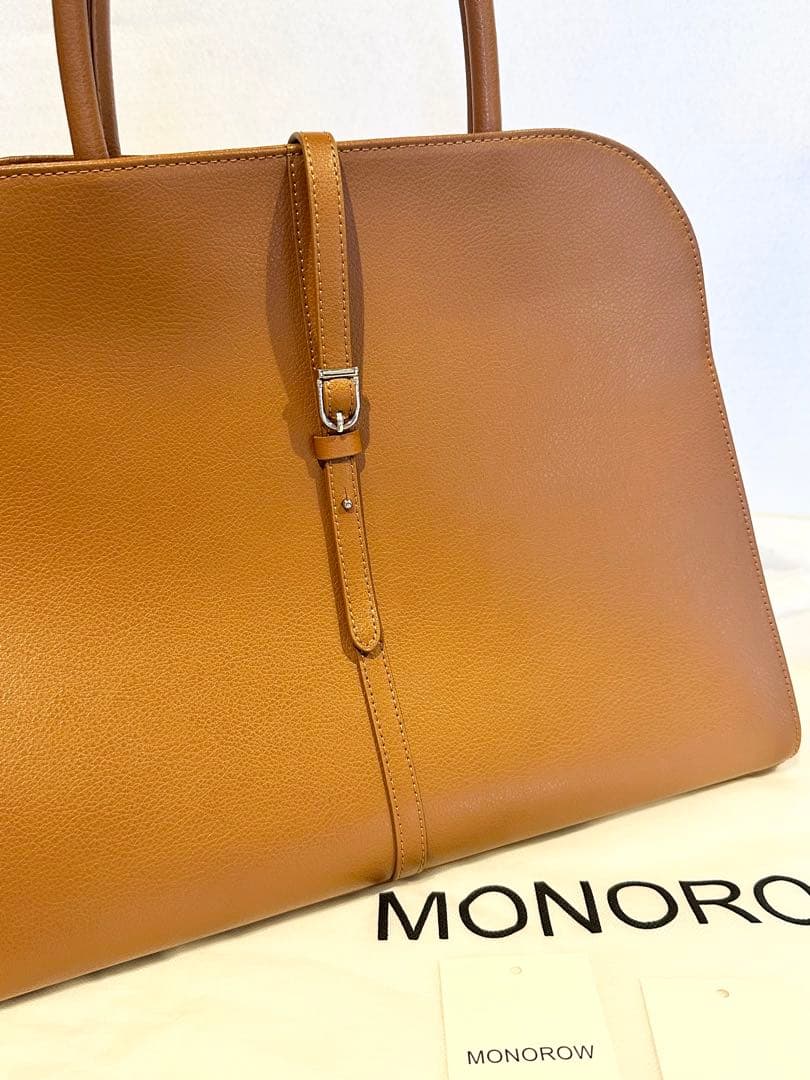 《値下げ》【新品未使用】MONOROWBLANCLARGEモノロウバッグキャメル