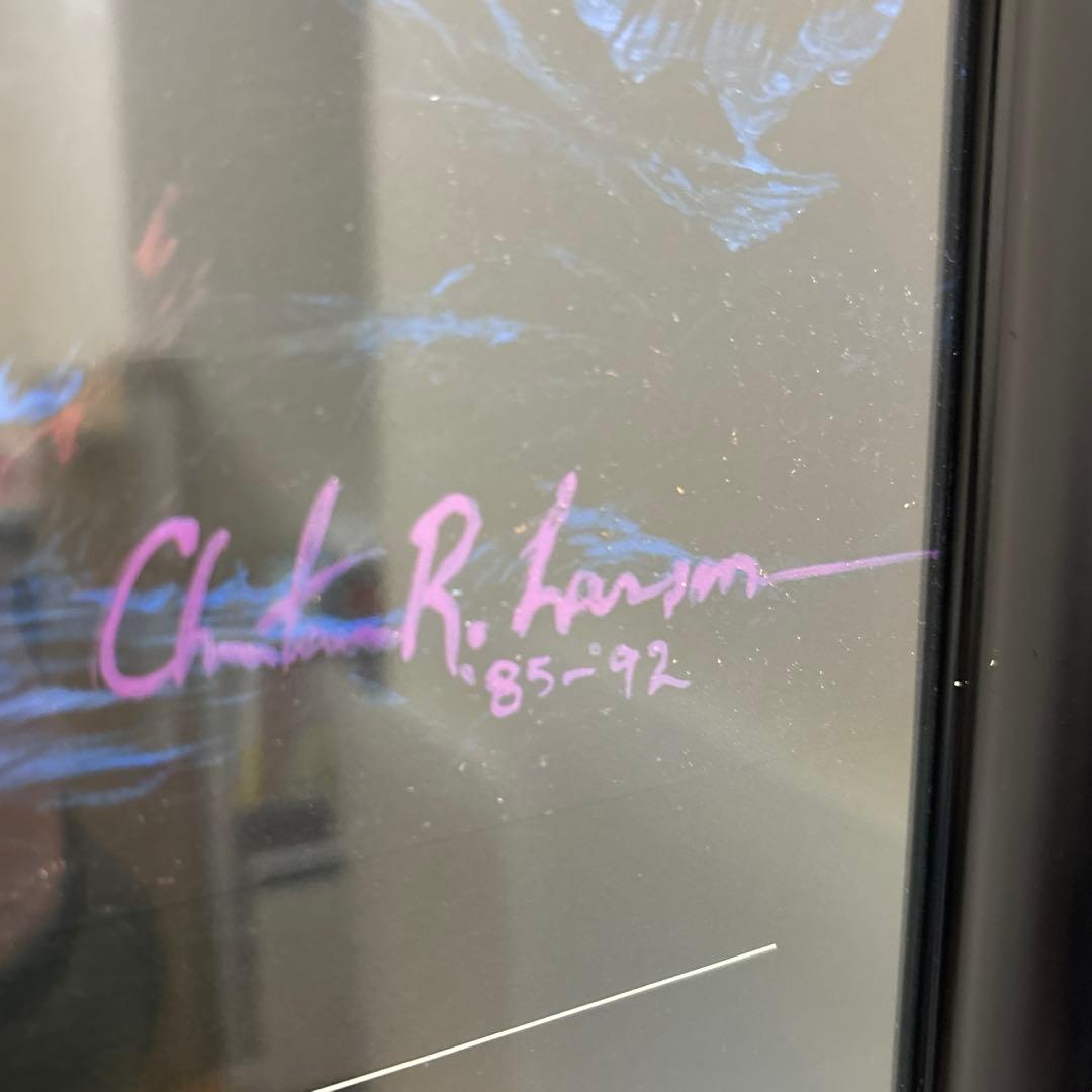 ラッセン ロマンスオブザシー 夕日 サンセット クジラ 風景 版画 額