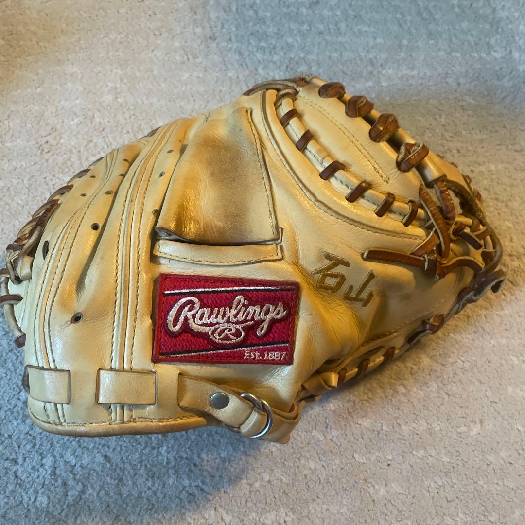 元近鉄バファローズ　石山一秀選手使用　Rawlings キャッチャーミット