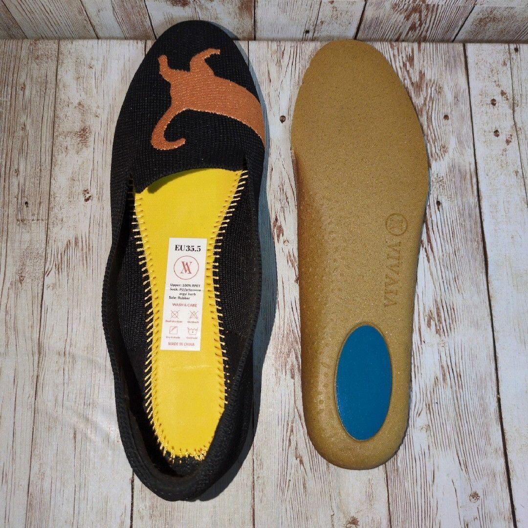 極美品✨【VIVAIA】Audrey☆アニマル刺繍ローファー☆猫☆22.5cm