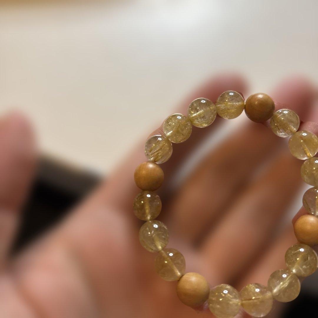 ルチルに柘植をつけてみました！ズンとくるのに落ち着く！