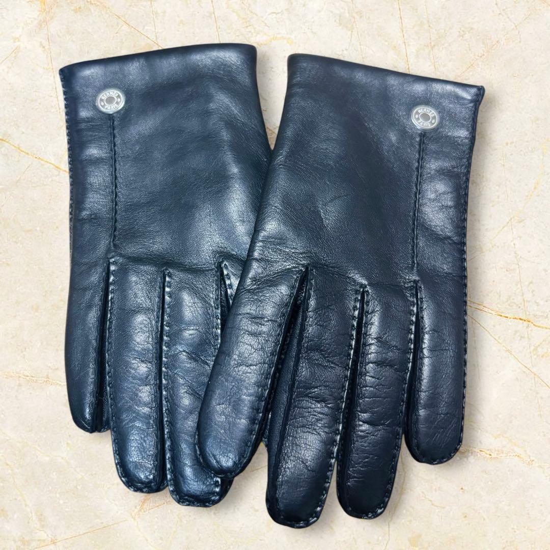 エルメス 革手袋 ラムレザー HERMES（エルメス） 【超美品】エルメス セリエ レザーグローブ 手袋