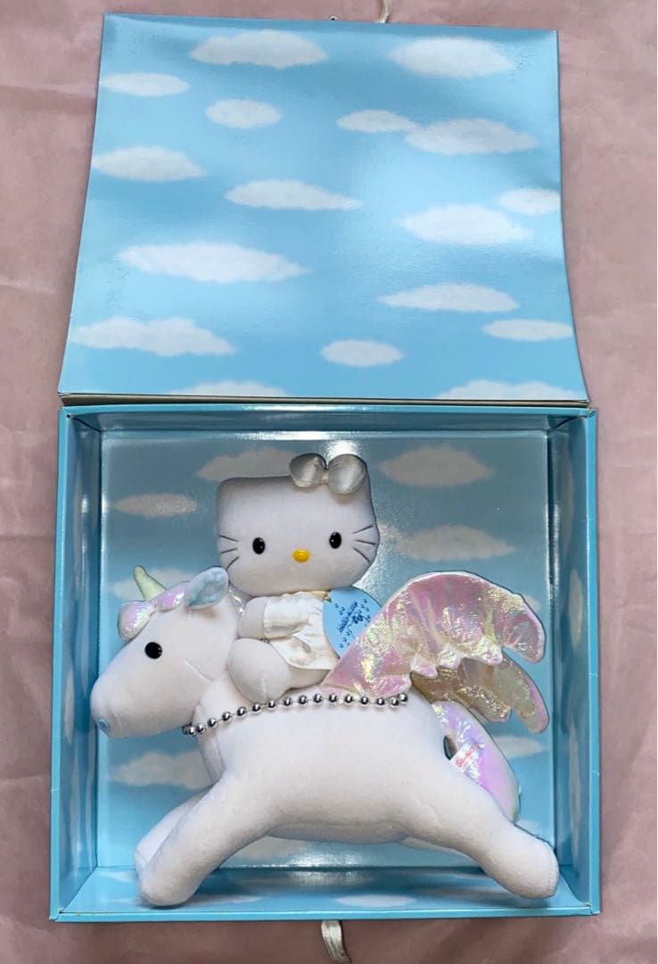 サンリオ25周年記念 ハローキティユニコーンぬいぐるみタグ・箱付き