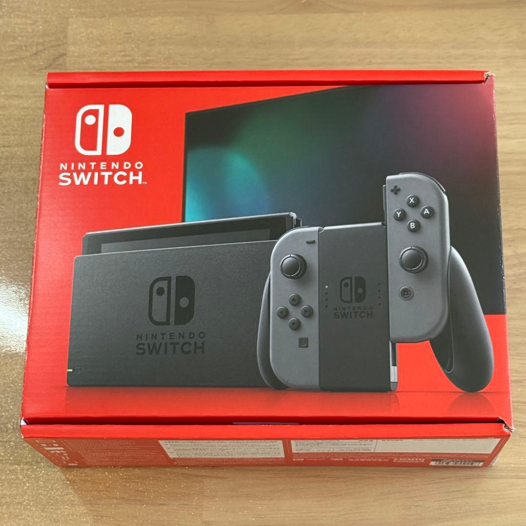 9-029 Switch 本体 新型 グレー 箱付き Nintendo Switch 送料無料 店印無し 本体 ニンテンドースイッチ Joy