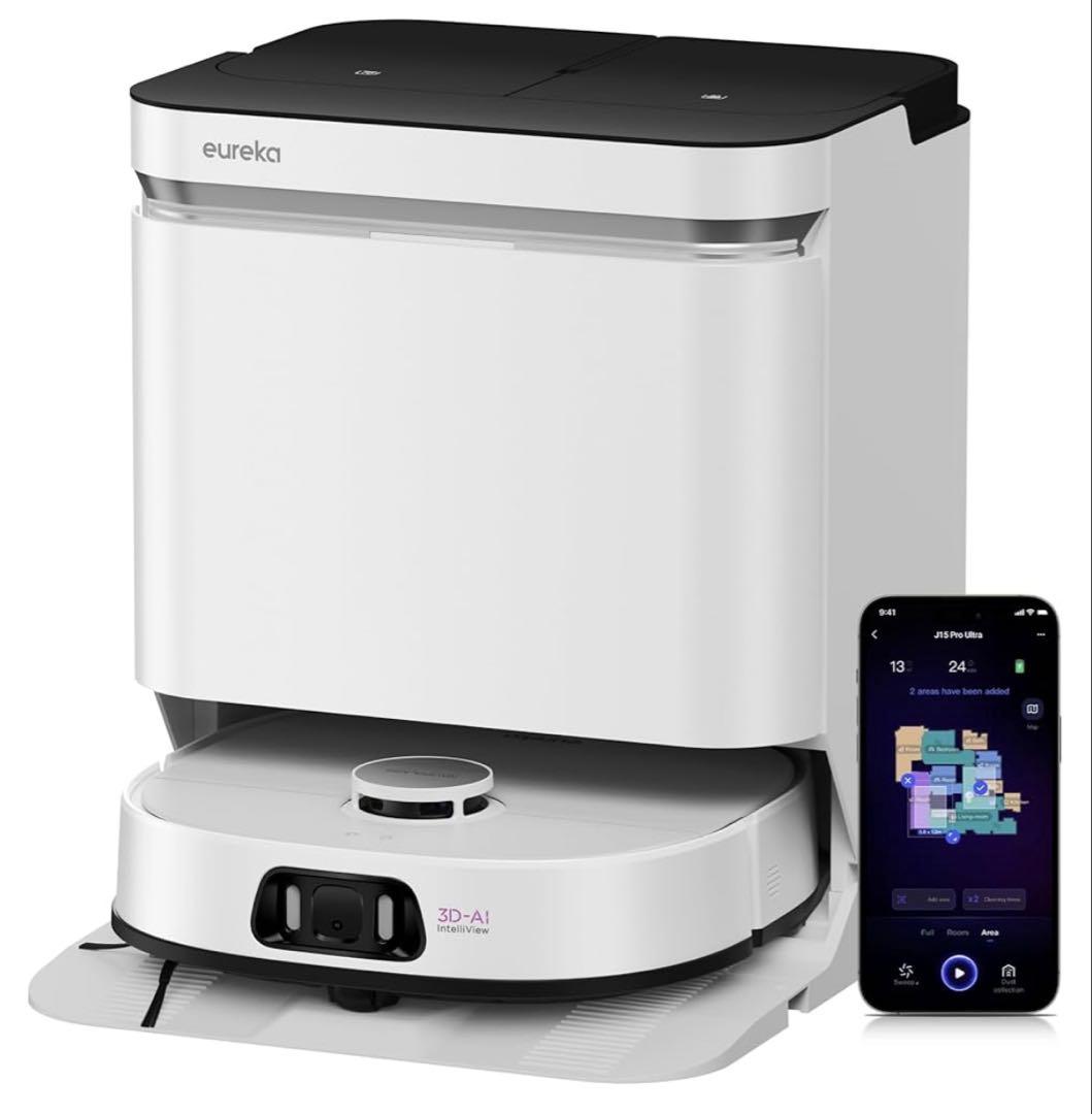 EUREKA（ユーリカ） J15 PRO ULTRA ロボット掃除機 16200 Amazon.com - Eureka J15 Pro Ultra Robot Vacuum and Mop with Self