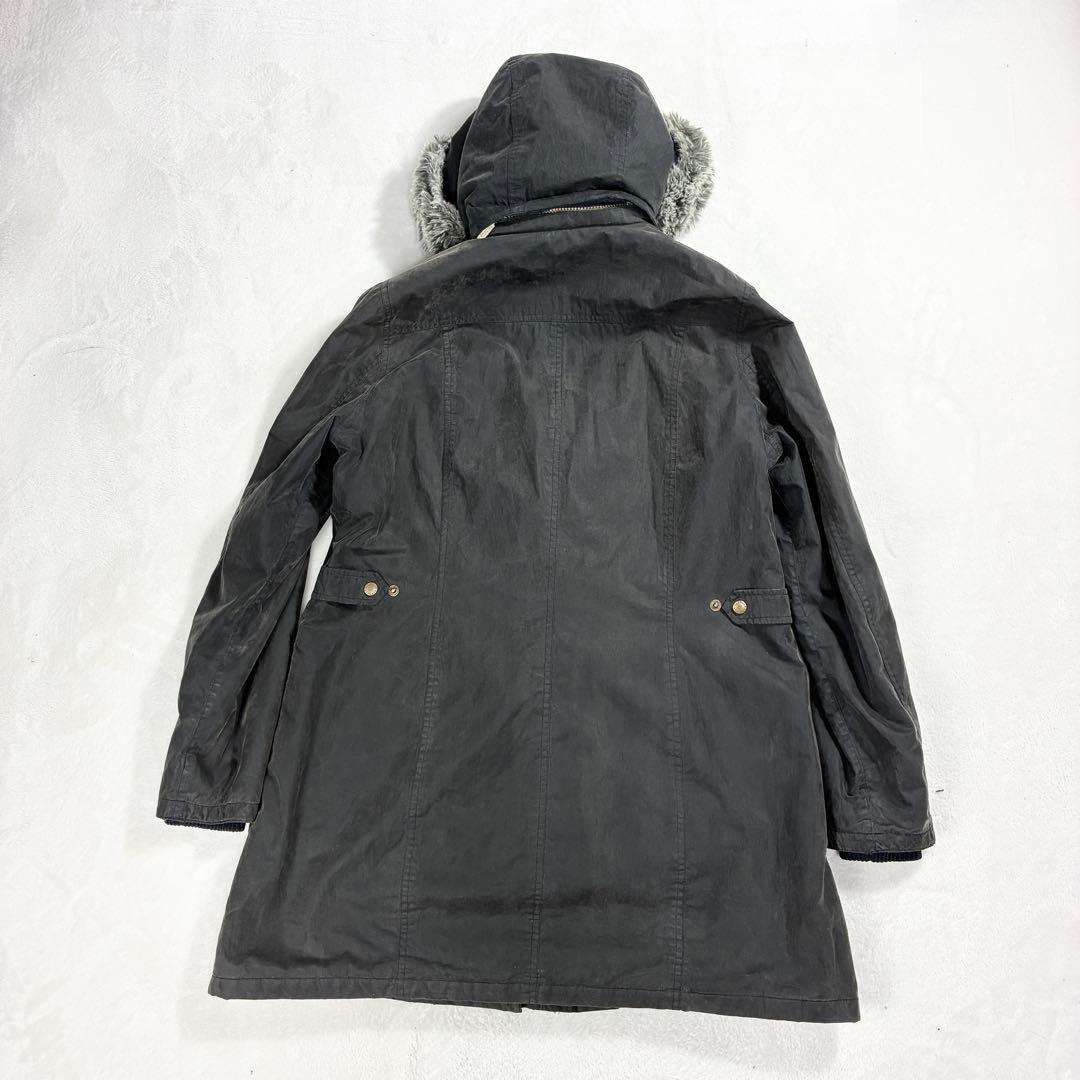 HiHiHi インディゴヘリンボーンコート 甘雨コート ジャガード織り