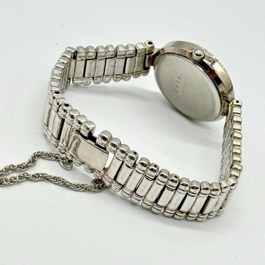 稼働品 BALENCIAGA バレンシアガ 腕時計 ラインストーンベゼル 2針