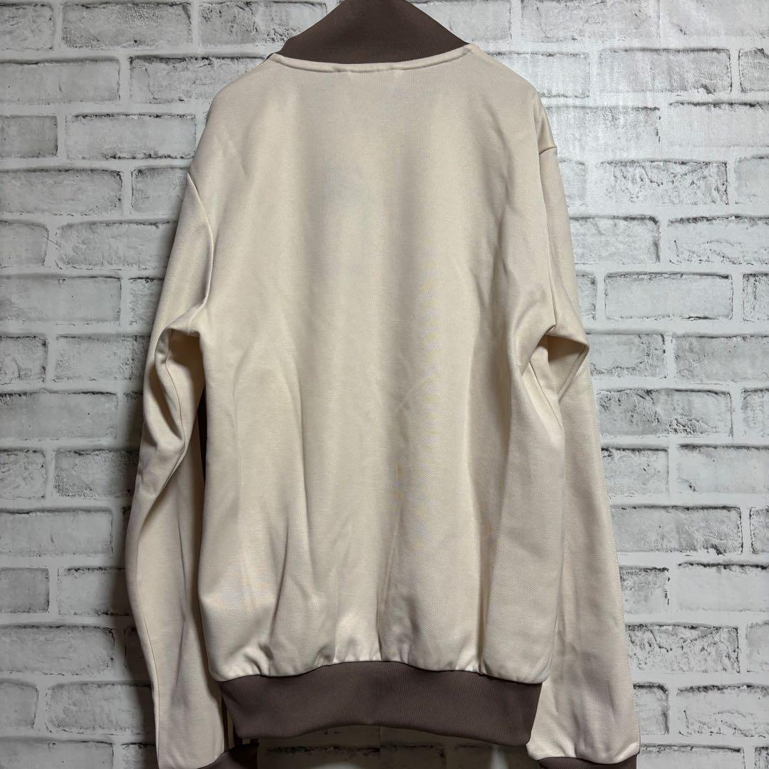 新品XS⭐️adidasトラックジャケット 刺繍 ベージュ×モカブラウン