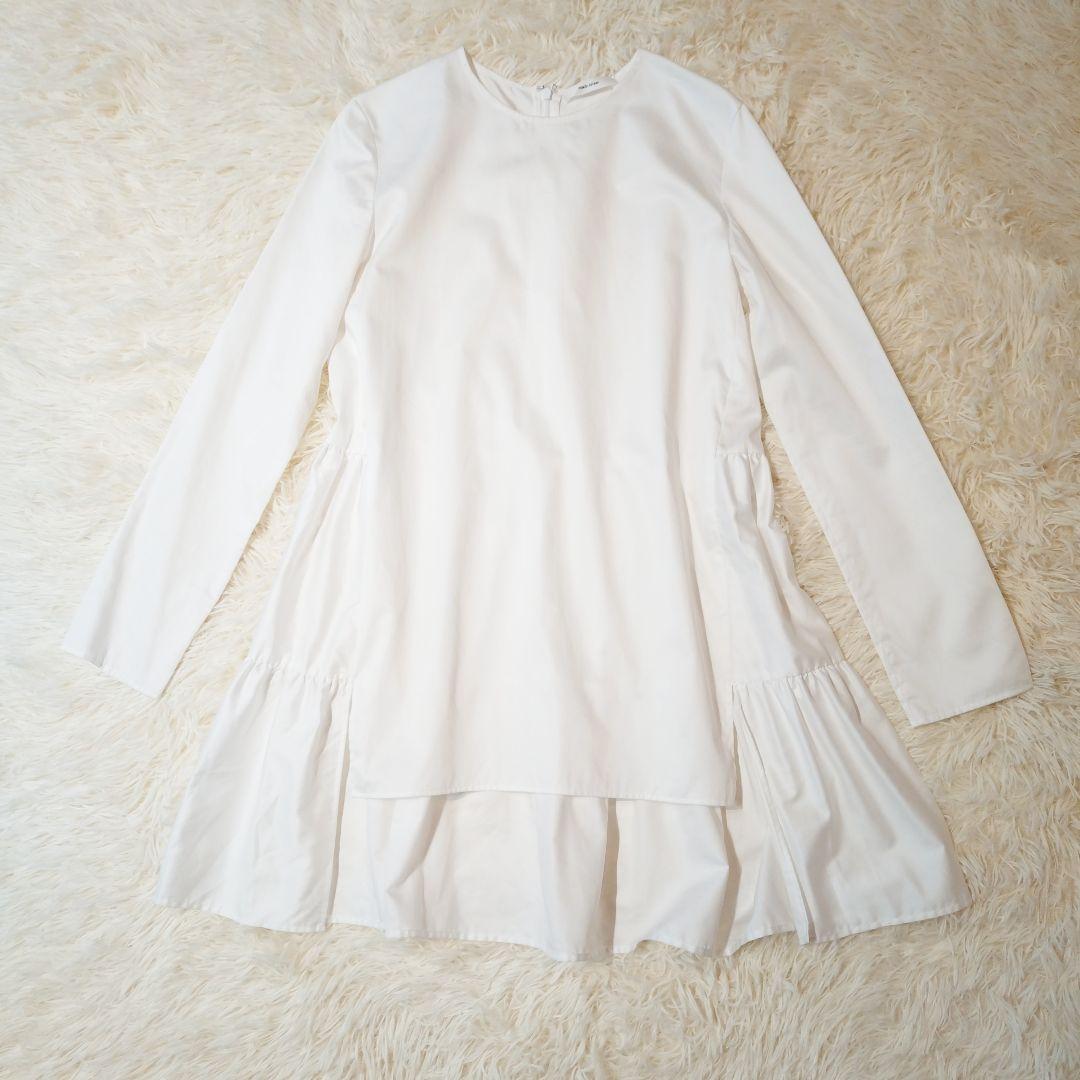 美品✨ ヨーコチャン バックティアード コットンブラウス ロング