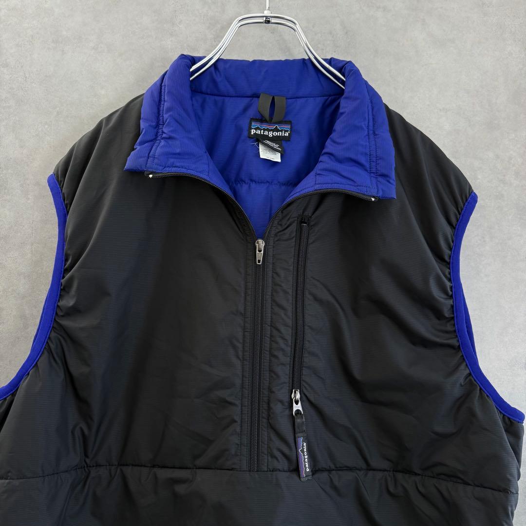 00s Patagonia パタゴニア パフボールベスト ブラック×ブルー M - メルカリ