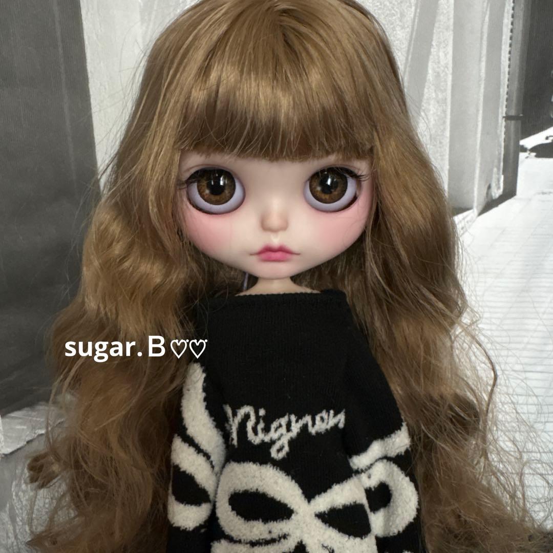 アイシードールカスタム❤︎ミルクティーブラウン❤︎ アイシードール 可動ボディ BJD 着せ替え人形 ハンドパーツセット 1/6