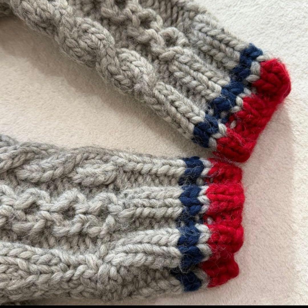 ヒステリックグラマー カウチンニット ヘビーウェイト トマトバード グレー