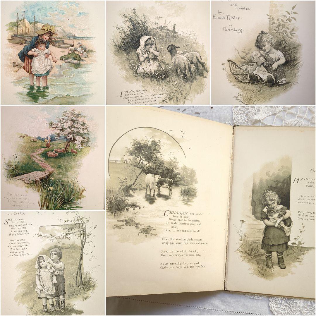 超稀少1888ハリエットベネット絵本 洋書 児童書 アンティーク