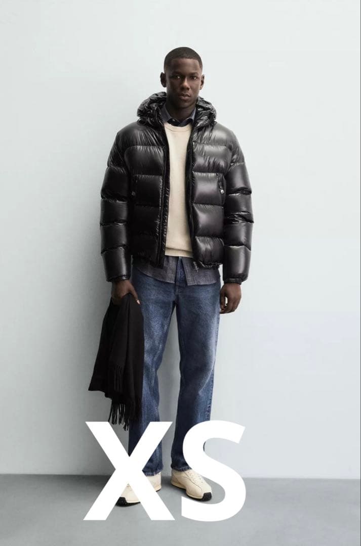 ZARA 光沢 撥水加工 ブラック ダウンジャケット XS 新品 - メルカリ