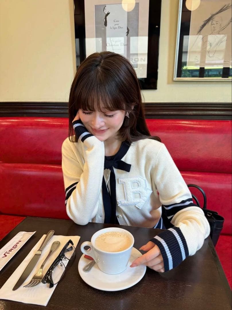 Bibiy B. CLUB TIE CARDIGAN カーディガン ホワイト - メルカリ