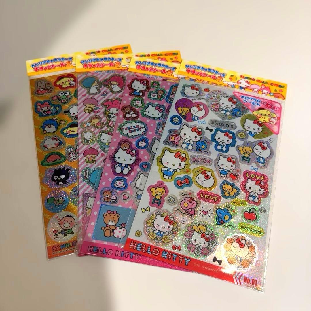 ハローキティ マイメロディ クロミ サンリオ ホログラムシールセット