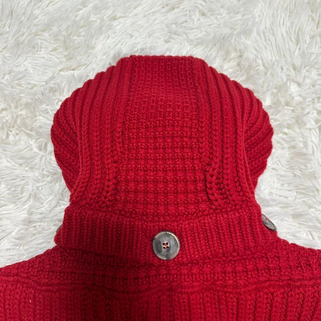 希少カラー バーク ダッフルコート 編み込みジャケット アウター 肉厚