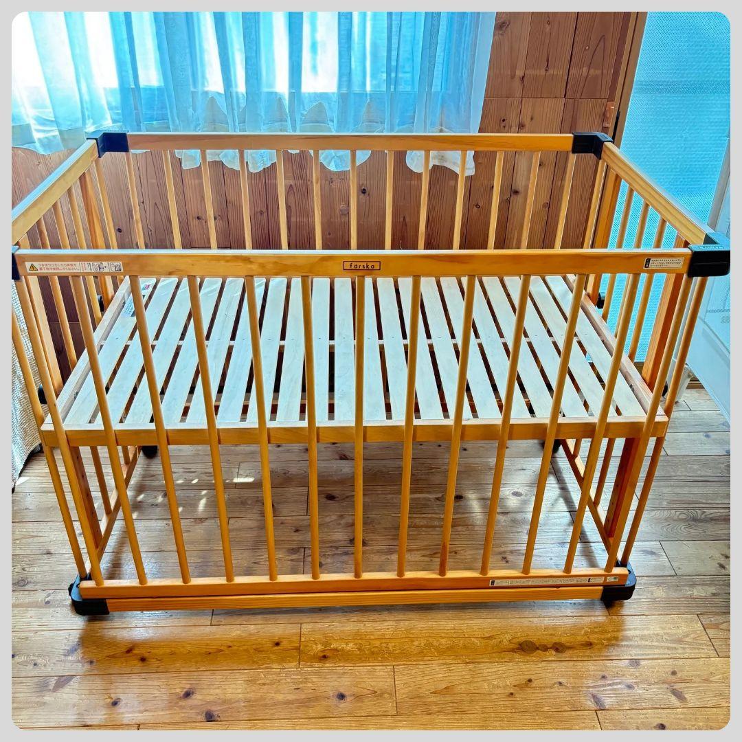 《送料無料❣️早い者勝ち❣️》ファルスカ　 ベビーベットベッドサイドベッド03