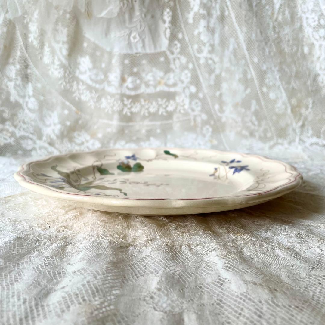 レア】ロンシャン すみれ&すずらんプレート①フランスアンティーク菫