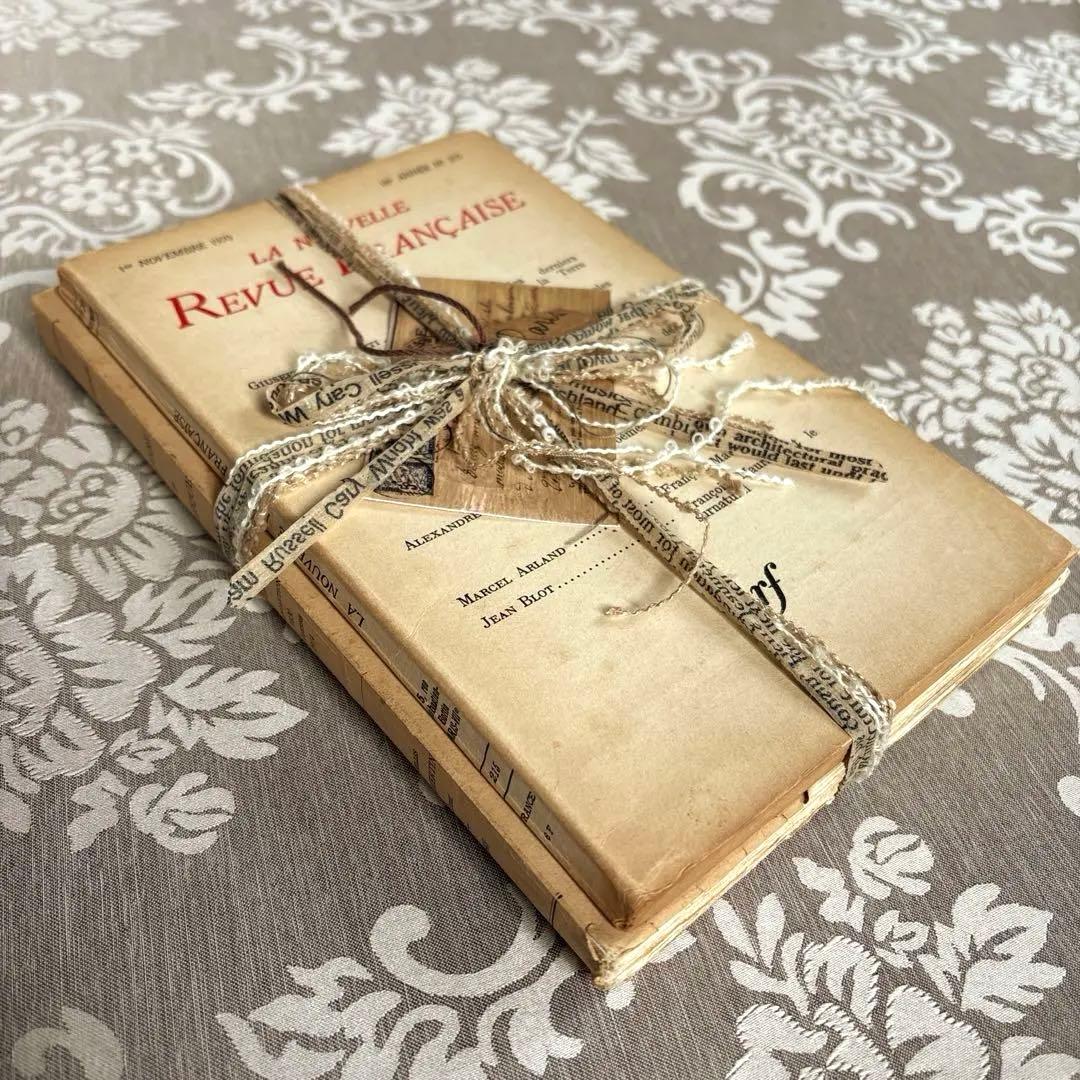 アンティーク 1948年&1970年 フランス古書 洋書 インテリア雑貨 S