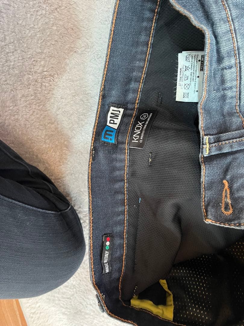 コ*タ様 PMJ KNOX ダークブルーデニムパンツ 膝用プロテクター付き