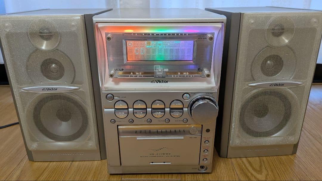 Victor ミニコンポ CDラジオカセットMDデッキ Amazon | Victor ビクター JVC RC-T1MD-W ホワイト CD-MDポータブル