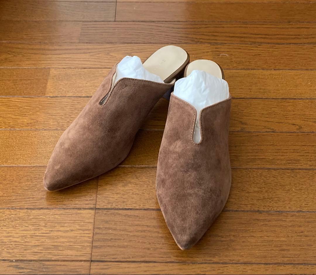 【新品未使用】CIHAKI KATAGIRIミュール　パンプス 送料無料】CHIAKI KATAGIRI チアキカタギリ ミュール ポインテッド 前