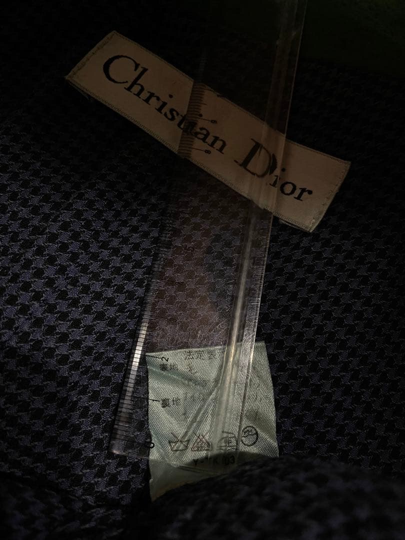 貴重希少クリスチャンディオールDior ウールツイード丸襟プリーツ